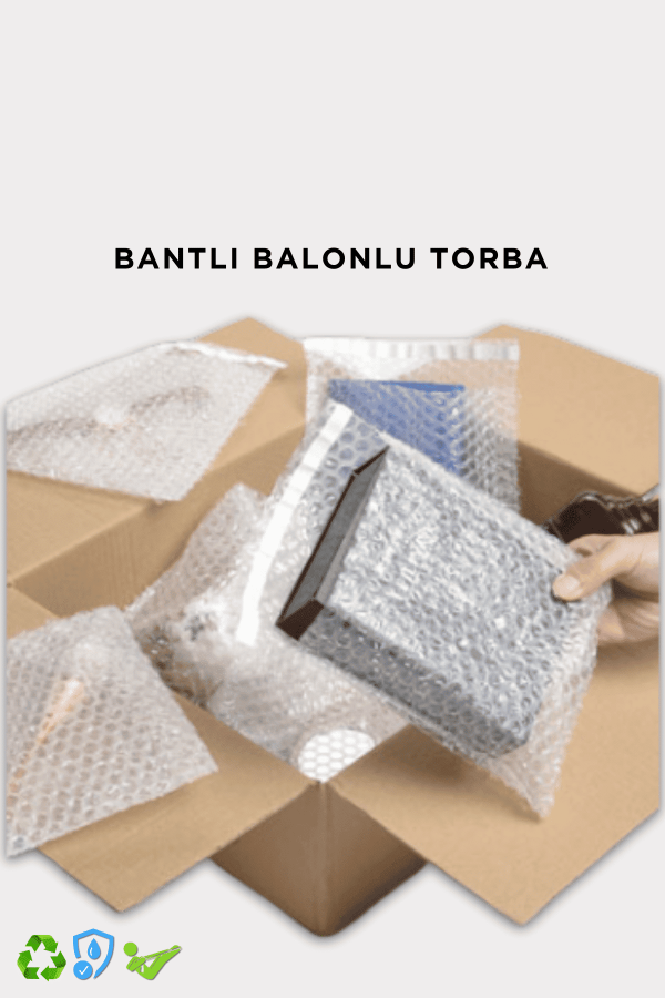 Balonlu Torba Kargo Poşeti 15 x 20 Cm + 5 Cm | Bantlı Kapaklı - Görsel 4