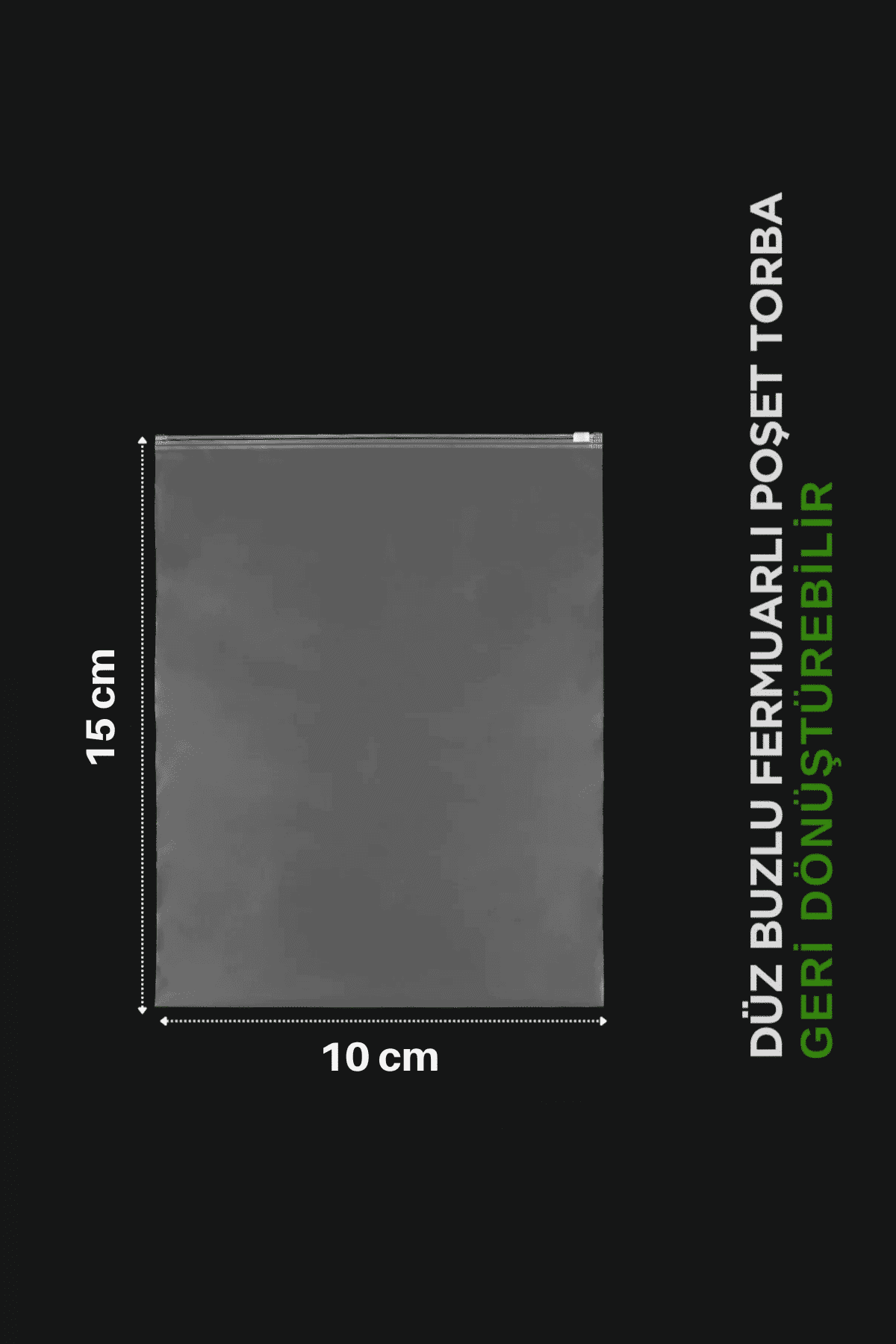 10x15 Buzlu Fermuarlı Poşet Torba