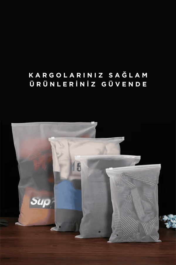 25x35 Buzlu Fermuarlı Poşet Torba - Görsel 2