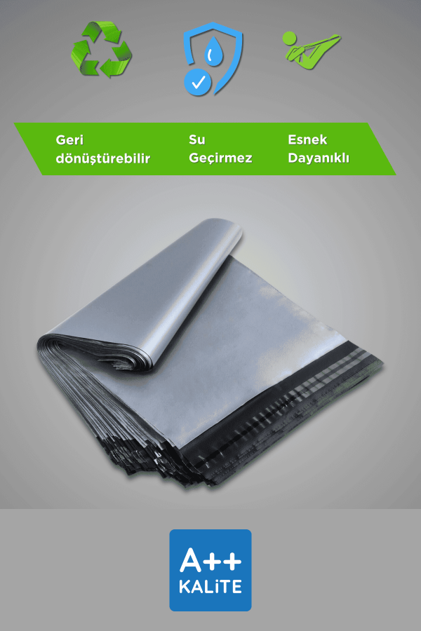 Cepli Kargo Poşeti 80 Mikron 22,5 x 30 Cm + 5 Cm - Görsel 2
