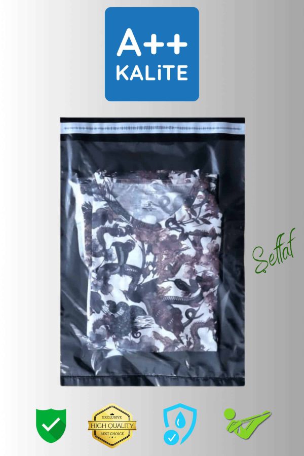 Şeffaf Kargo Poşeti 80 Mikron 30 x 38 Cm + 5 Cm - Görsel 4