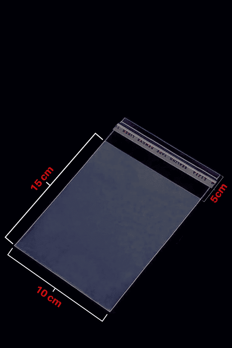 10x15+5 Bantlı Şeffaf Opp Jelatin