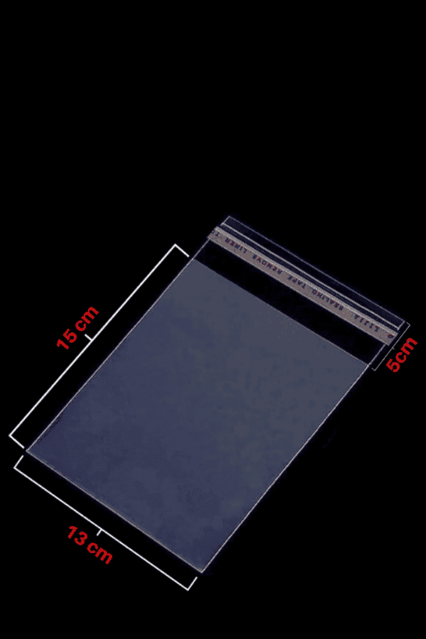 13x15+5 Bantlı Şeffaf Opp Jelatin