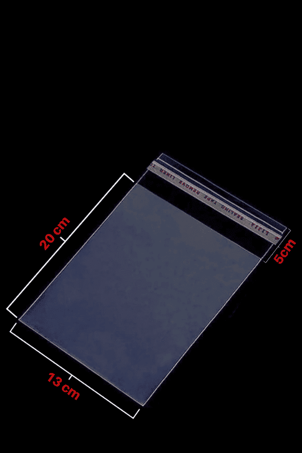 13x20+5 Bantlı Şeffaf Opp Jelatin