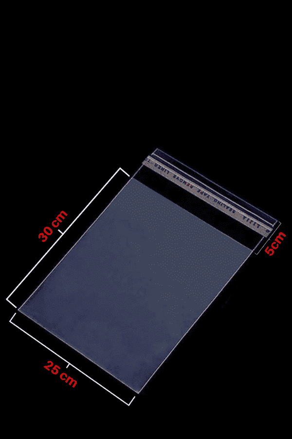 25x30+5 Bantlı Şeffaf Opp Jelatin