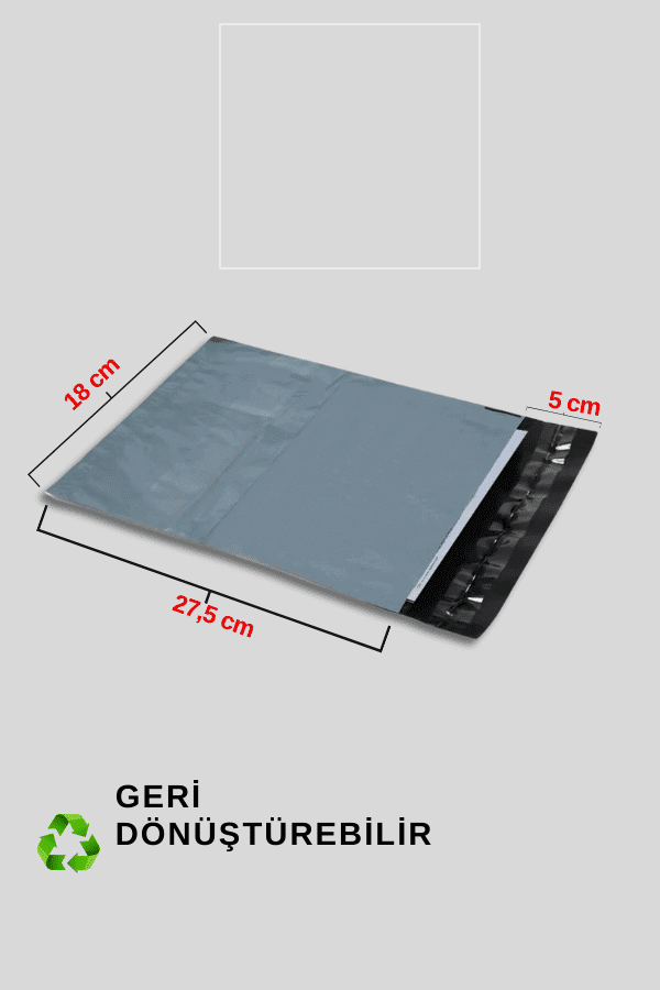 Kargo Poşeti Cepli 80 Mikron 18 x 27,5 Cm + 5 Cm